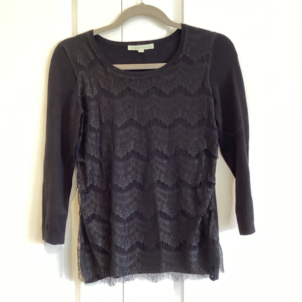 Cleo Lace Overlay Top